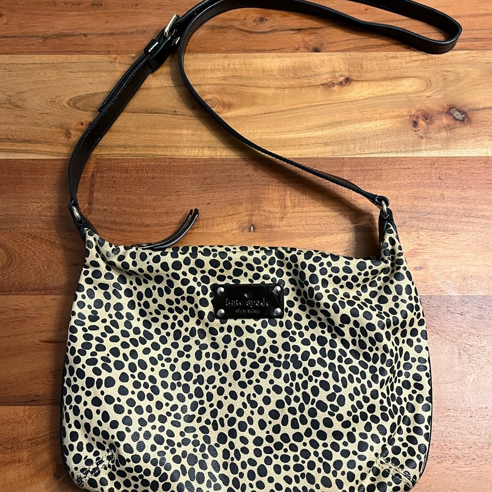 Kate Spade Cheetah Print with Gold Metal Accents Shoulder/Crossbody Bag